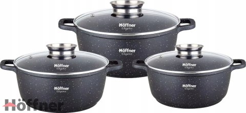 ZESTAW 3 GARNKÓW BRYTFANEK GRANITOWYCH HOFFNER ZESTAW 3 GARNKÓW BRYTFANEK GRANITOWYCH HOFFNER