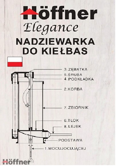PROFESJONALNA NADZIEWARKA DO KIEŁBASY 2.5L HOFFNER PROFESJONALNA NADZIEWARKA DO KIEŁBASY 2.5L HOFFNER