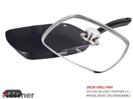 Patelnia grillowa Hoffner ELEGANCE 28 cm aluminiowa