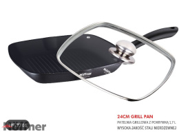 Patelnia grillowa Hoffner Elegance 24 cm aluminiowa