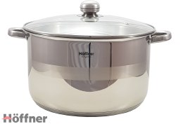 Garnek duży stalowy z pokrywką Hoffner 12.4 L