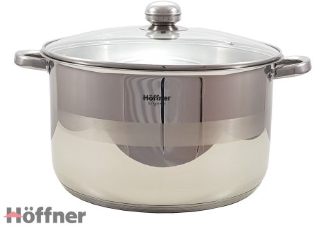 Garnek duży stalowy z pokrywką Hoffner 12.4 L Garnek duży stalowy z pokrywką Hoffner 12.4 L