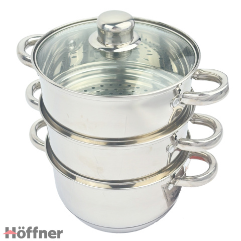 Parowar Hoffner ELEGANCE 2,5 l Zestaw garnków na pare Parowar Hoffner ELEGANCE 2,5 l Zestaw garnków na pare